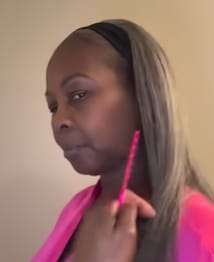 Customer photo review of Luvwin Salt & Pepper Gray Beginner Friendly Glueless Straight Wig 100% Human Hair
