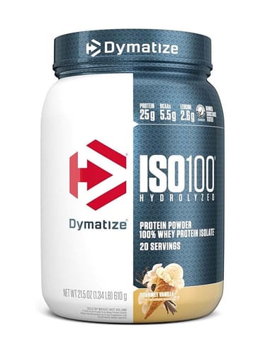 Customer photo review of Dymatize ISO 100 Whey Protein Isolate – Gourmet Vanilla, 1.34 lb (20 Servings)