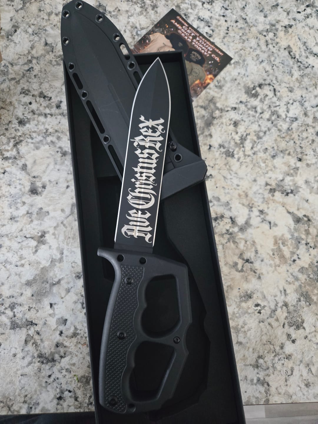 Customer photo review of Ave Christus Rex Trench War Dagger