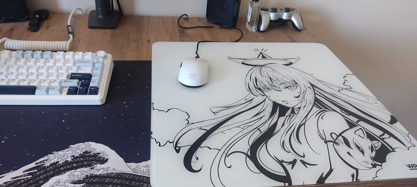 Customer photo review of Wraith Cosmic Glass V2 Cam Mousepad