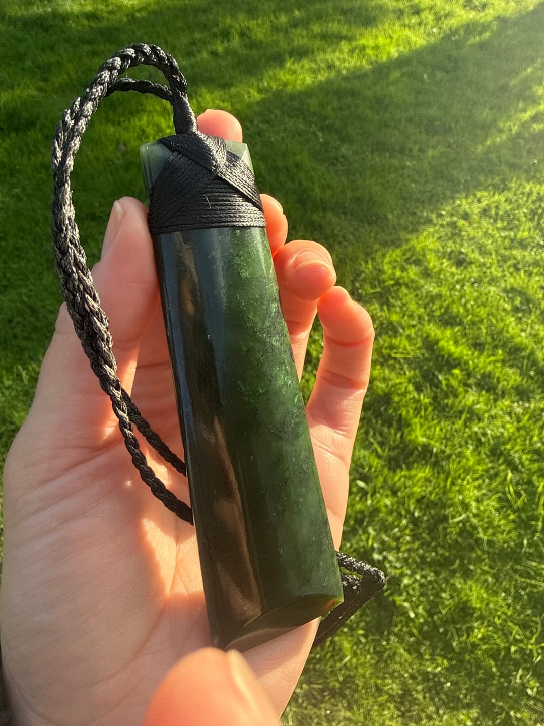 Customer photo review of Whopper 12cm Genuine NZ Greenstone Toki Necklace