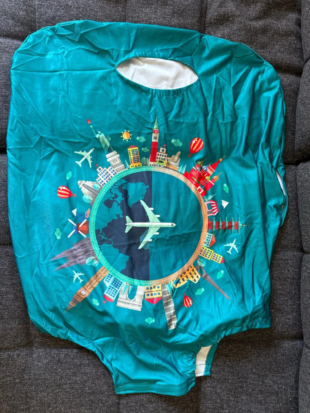 Customer photo review of Housse de Valise World Trip