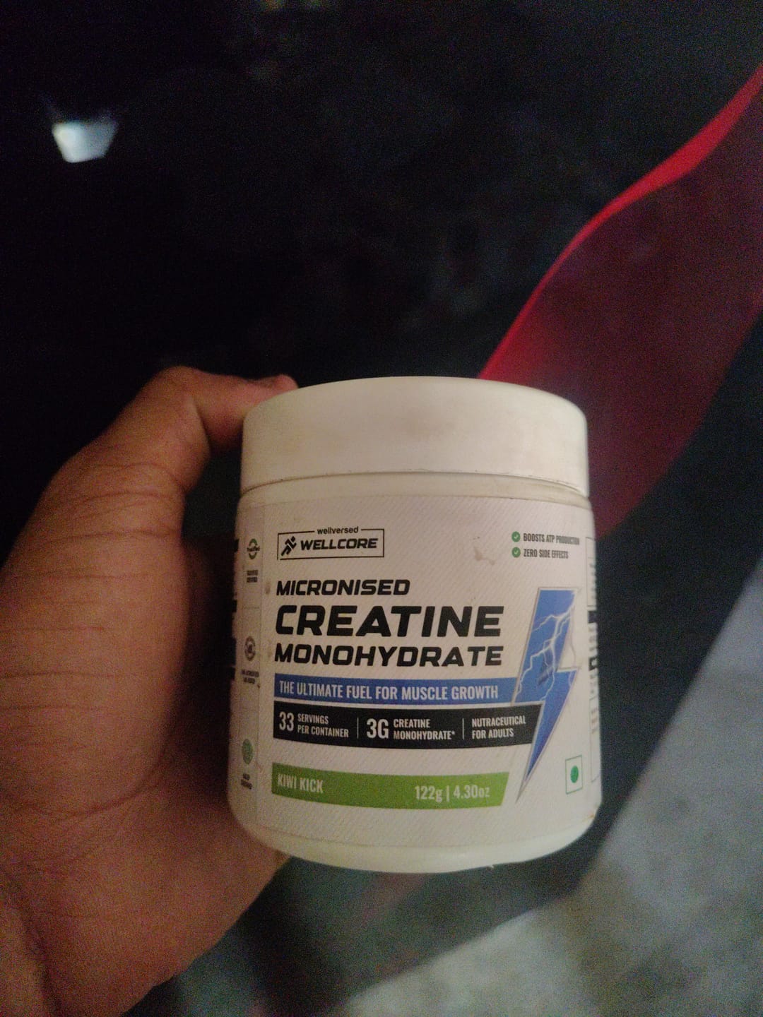 Customer photo review of Wellcore - Pure Micronised Creatine Monohydrate | Kiwi Kick (122g, 33 servings)
