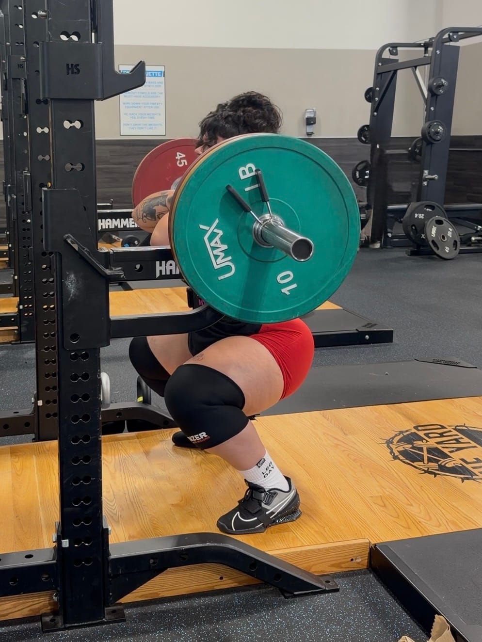 Customer photo review of Leg Day - Crew Workout Socks
