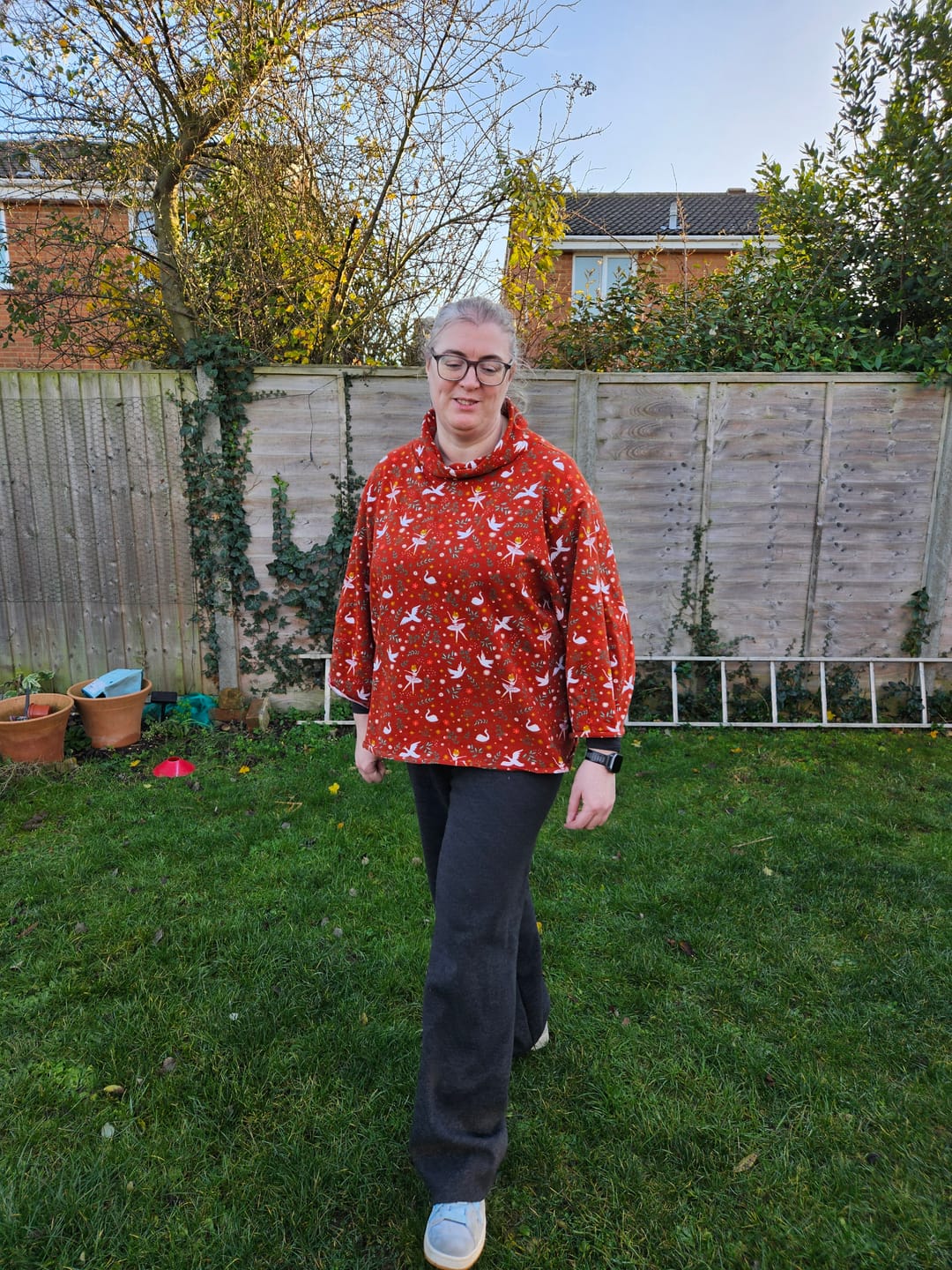Customer photo review of Ballerinas and Swans Organic Sweatshirt Fabric