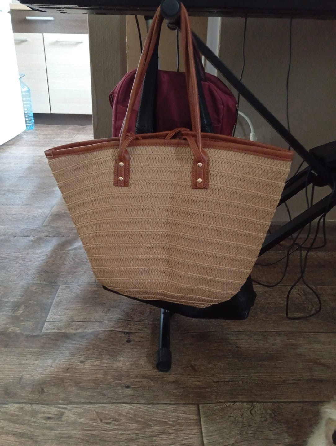 Customer photo review of Beatrice Forest Woven Single-Shoulder Tote
