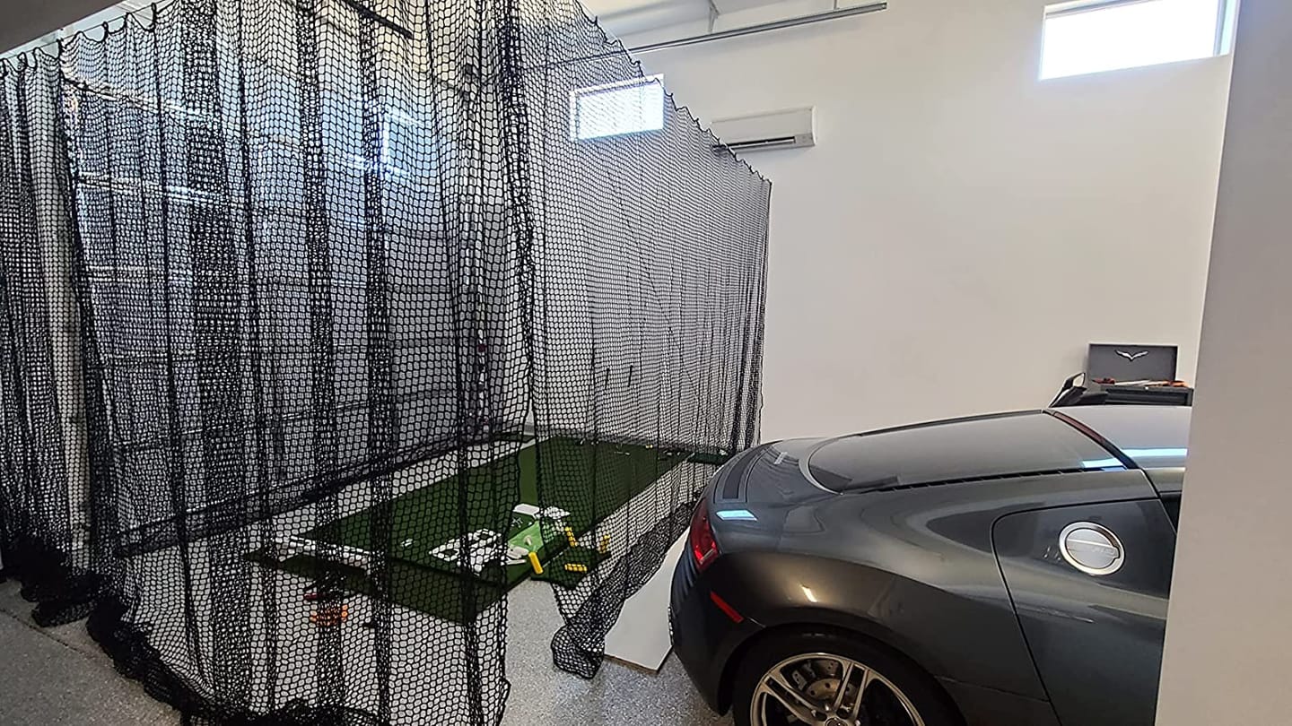 Customer photo review of White Golf Netting Material 10'x20' - Golf Hitting Net for Backyard