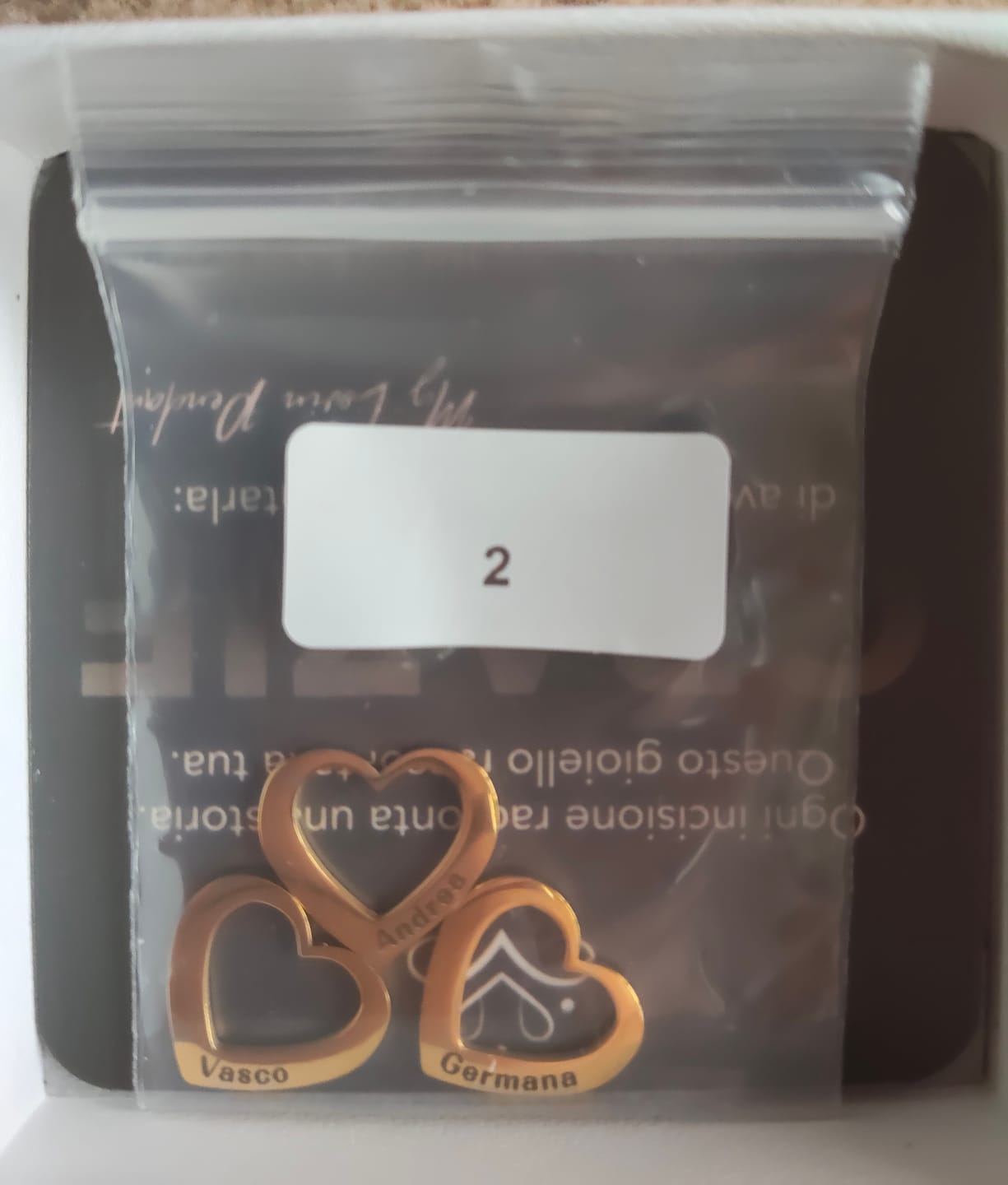 Customer photo review of Cuori personalizzati My Lovin' (x3)