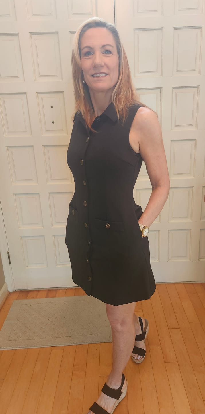 Customer photo review of Buttoned Beauty Dress In Black
