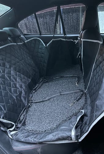 Customer photo review of Snug Rider Mat: Pet-Friendly Passenger Seat Mat