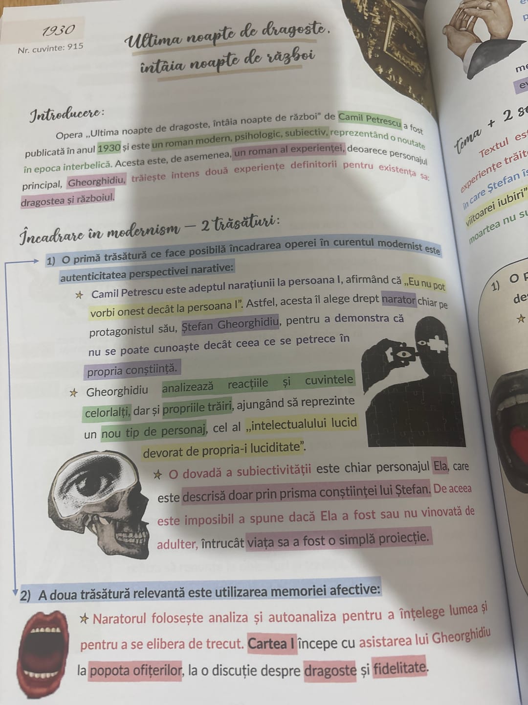 Customer photo review of Carte Română Bacalaureat Bacademia (temă și viziune, caracterizare, relație) - Ediția II