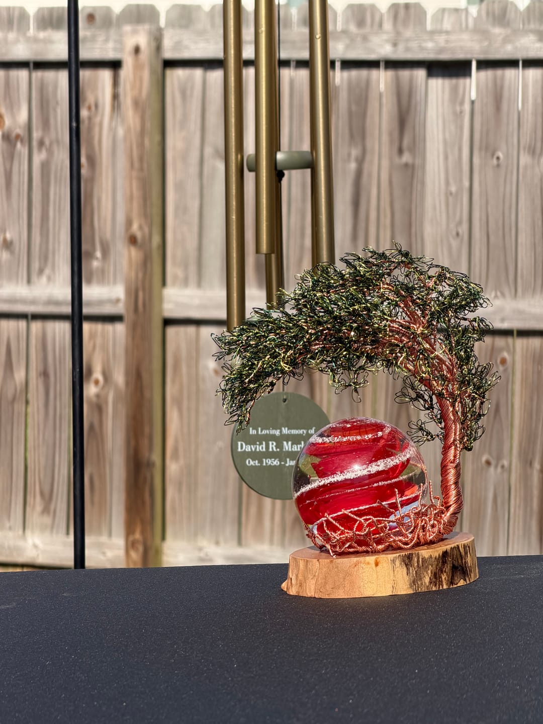 Customer photo review of Reading Tree Of Life with Tranquil Swirl Orb