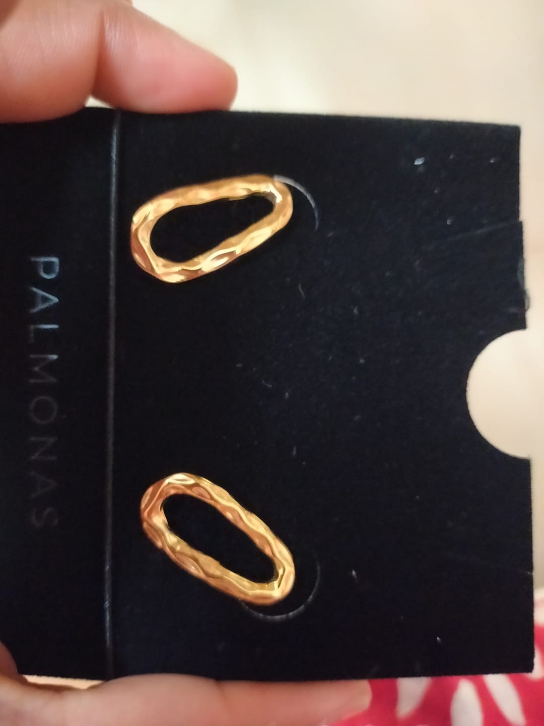 Customer photo review of Abstract Oval Earrings