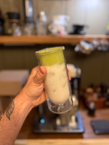 Customer photo review of FLUR Iced Coffee Glasses