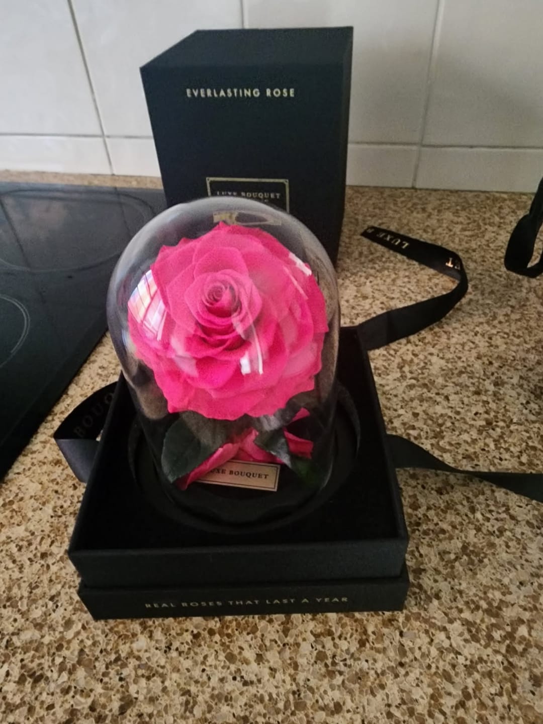 Customer photo review of Mini Everlasting Rose - Fuchsia Pink