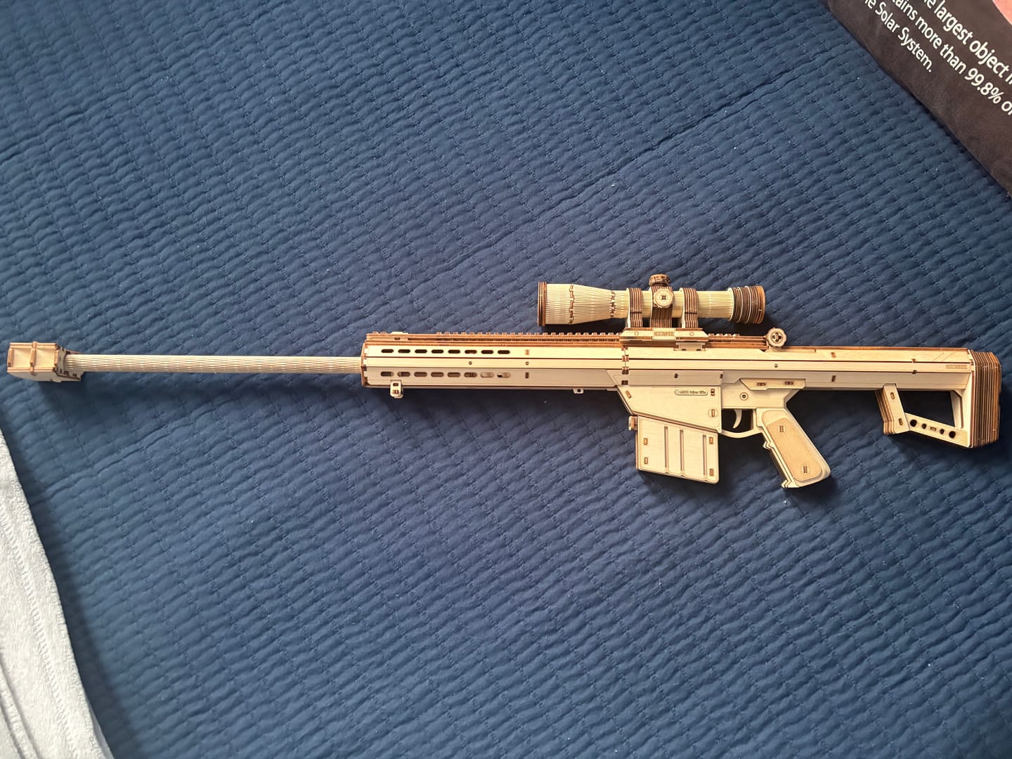 Customer photo review of Rokrgeek Barrett M82A1 3D Wooden Gun Model