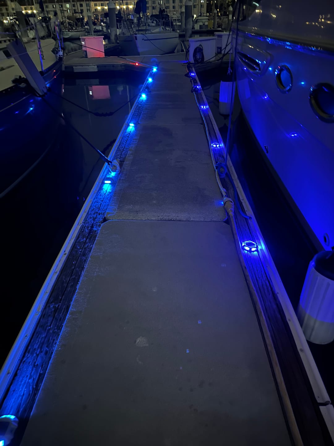 Customer photo review of Blue Solar Dock Lights Driveway Deck Lights