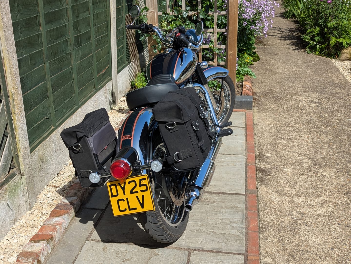 Customer photo review of Metal Pressed Motorcycle Number Plate – 9 x 7 Inches