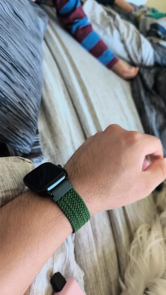 Customer photo review of Amazfit Nylon Loop Watch Band - Durable Adjustable Strap For Smartwatch