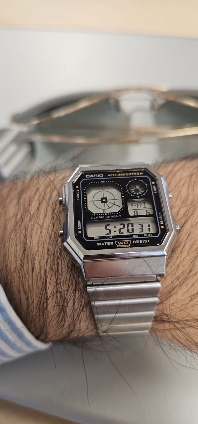 Customer photo review of Reloj Casio Vintage A130WE-1A Nuevo Twin-Graph Negro
