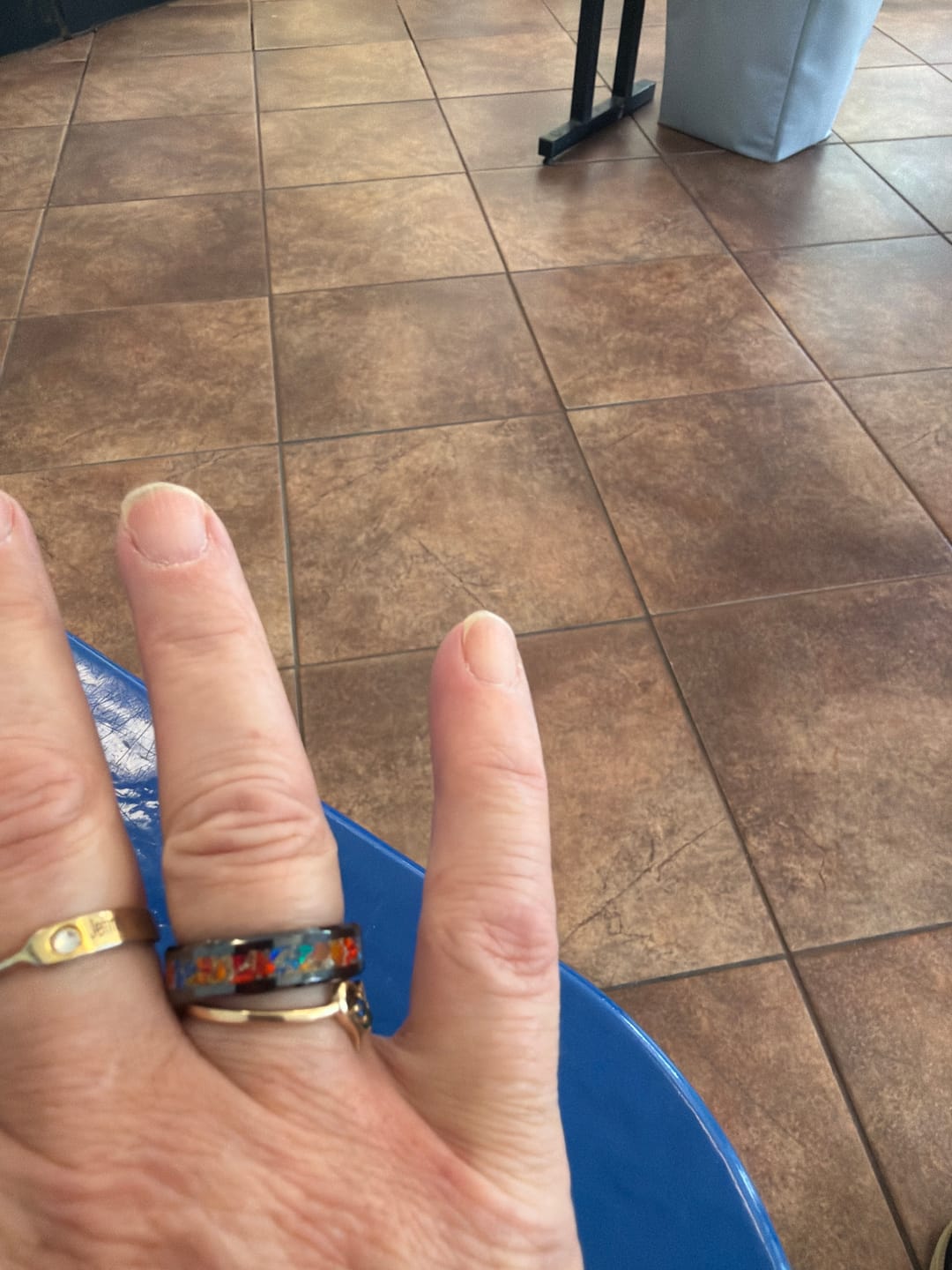 Customer photo review of Titanium Ring with Cremation Ashes