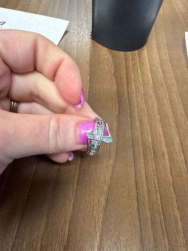 Customer photo review of GOD'S PROMISE CROSS RING