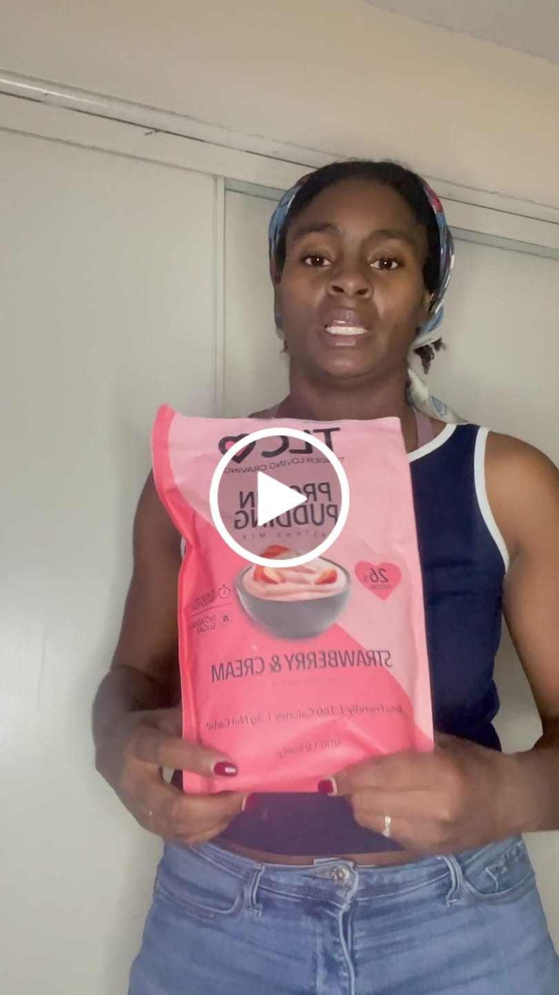 Customer video review of Protein Pudding Instant Mix Strawberry & Cream