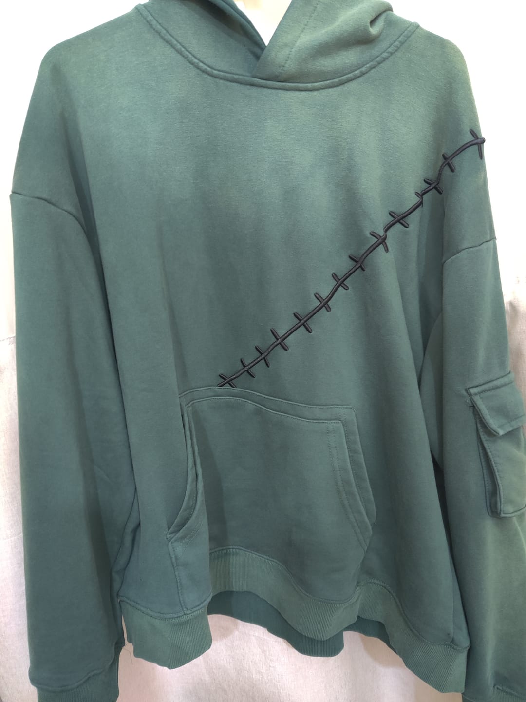 Customer photo review of Ghost Katana Embroidery Hoodie