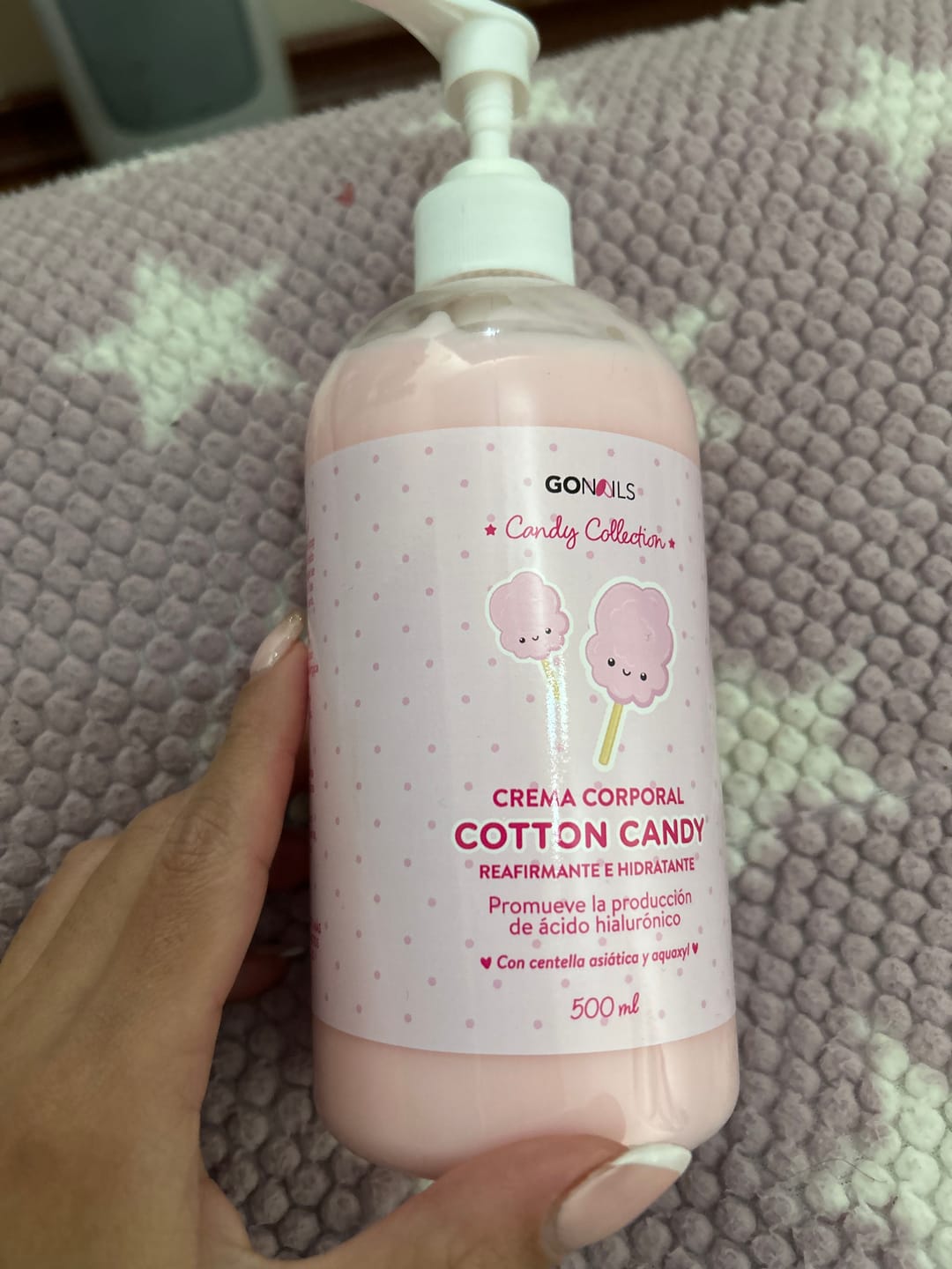 Customer photo review of Crema de Cuerpo Reafirmante e Hidratante Cotton Candy 500 ml