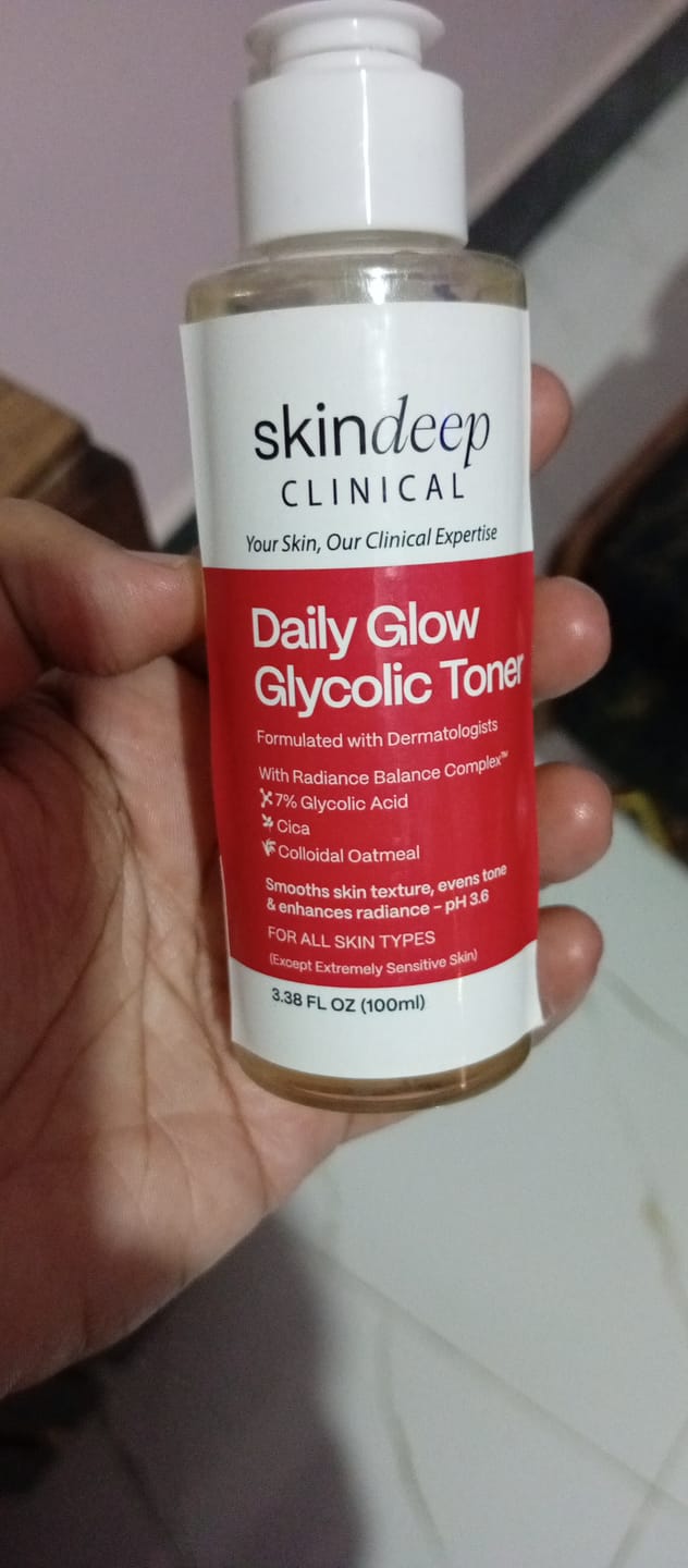 Customer photo review of Daily Glow Glycolic Toner