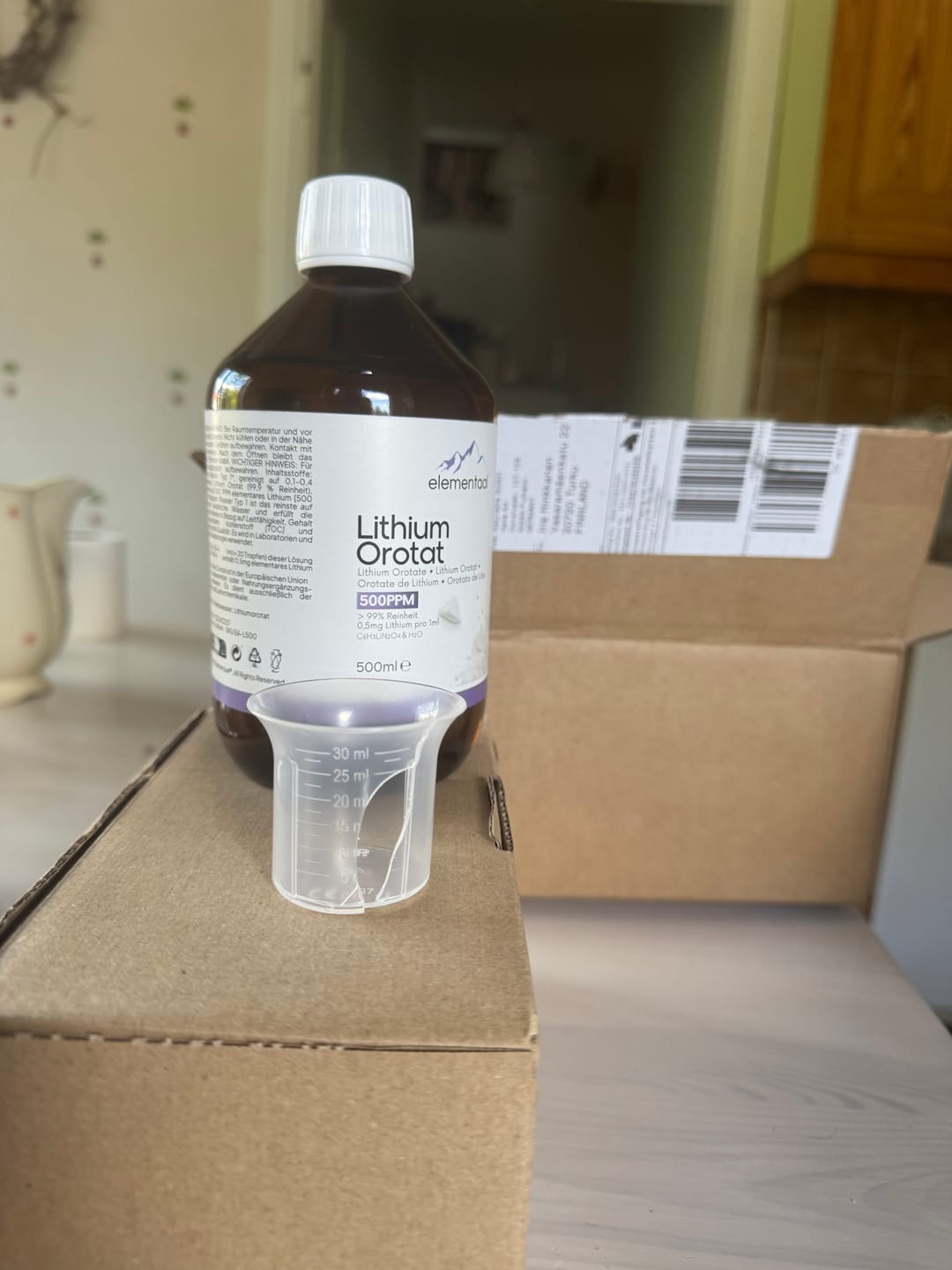 Customer photo review of Elementaal® Lithium Orotat | inkl. Dosierspritze, Messbecher & Pipette