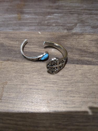 Customer photo review of GRACE CROSS FLORAL RING - (ADJUSTABLE)