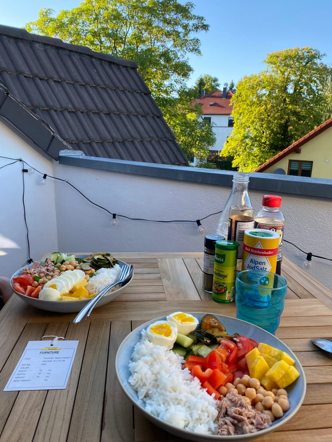 Customer photo review of Teak Klapptisch Henley - Quadratisch, 70 x 70 cm