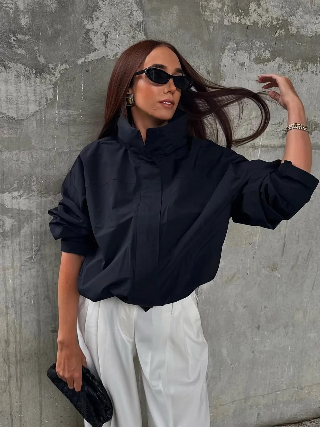 Customer photo review of Bianca Hooded Waterproof Bomber Jacket