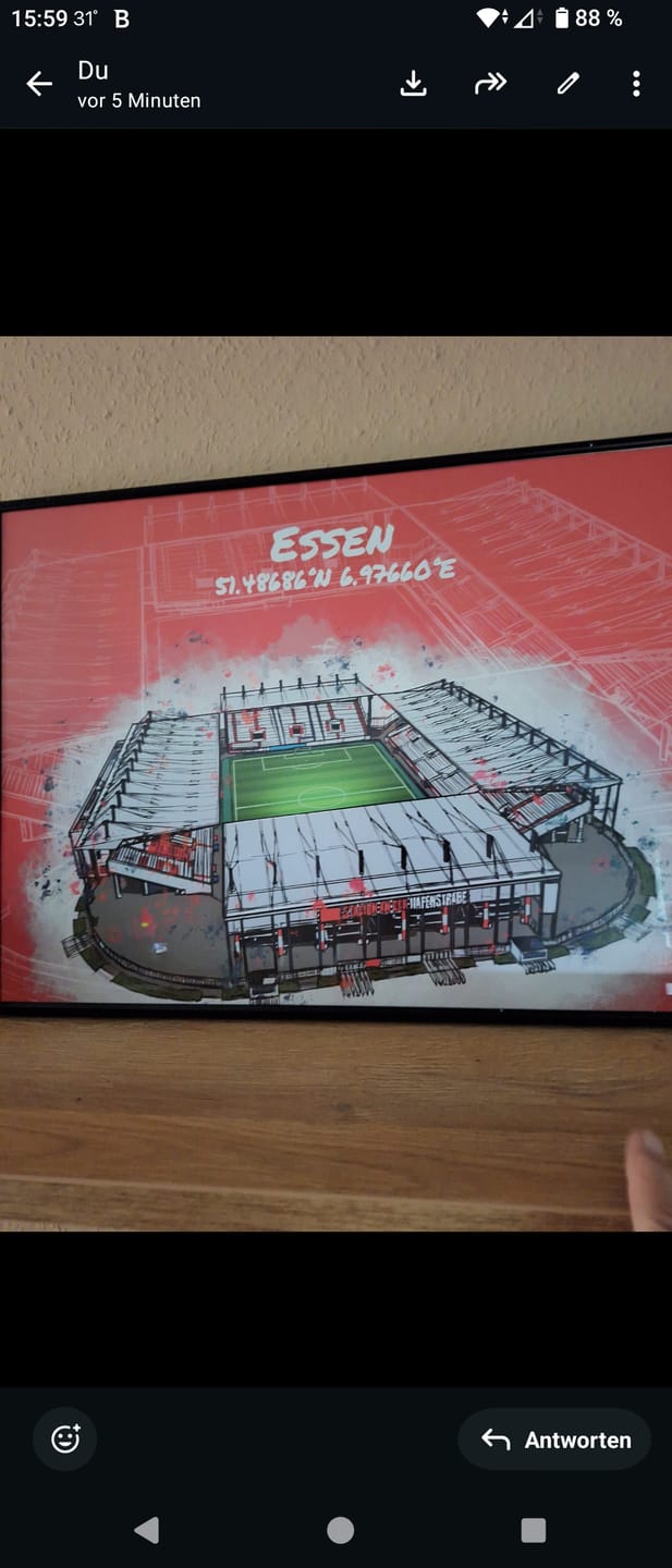 Customer photo review of Stadion Poster Essen Art Print