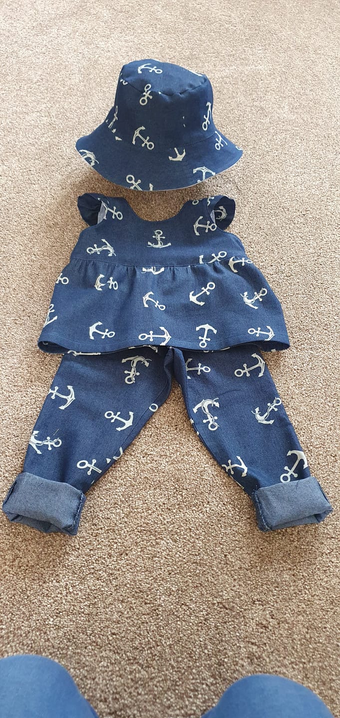 Customer photo review of Anchors Lightweight Stretch Denim Fabric