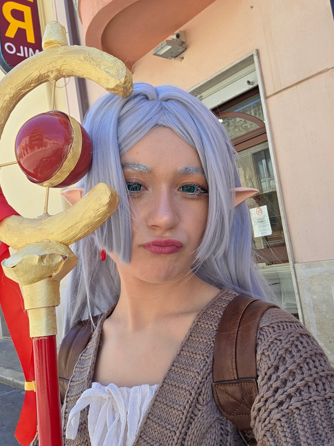 Customer photo review of Cosplay ICE Green Prescription Colored Contact Lenses