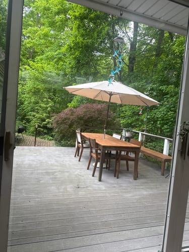 Customer photo review of 9FT Patio Umbrella Replacement Canopy for 8 Ribs 5-Year-Non-Fading Olefin