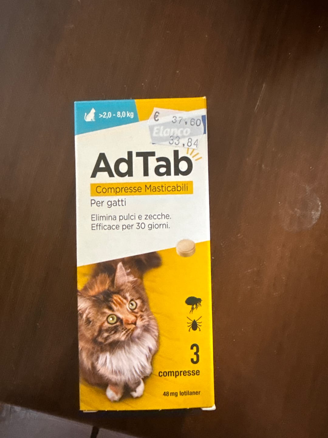 Customer photo review of ADTAB GATTI 2-8kg (3cpr) - Libera il Tuo Gatto da Pulci e Zecche