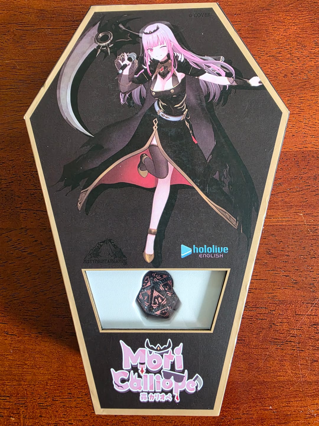 Customer photo review of PRE-ORDER | Mori Calliope Black Shattered Glass Dice Set | hololive English x MMG Exclusive