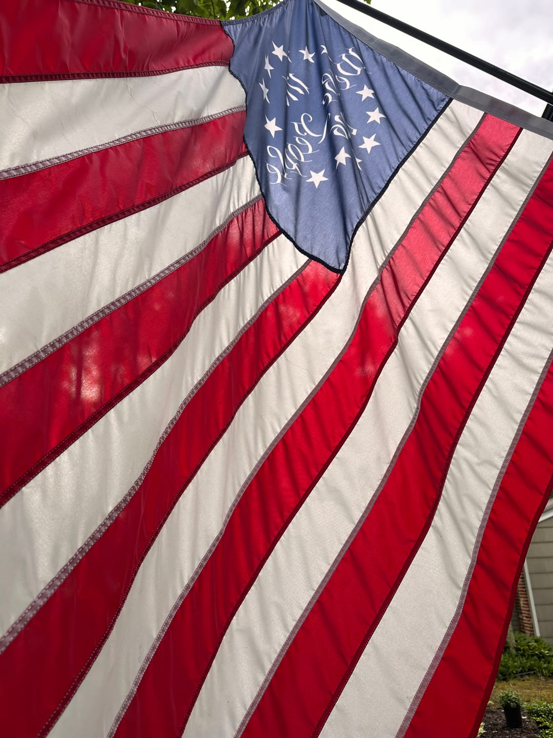 Customer photo review of NEW! We The People Betsy Ross Flag - Fully Printed Nylon