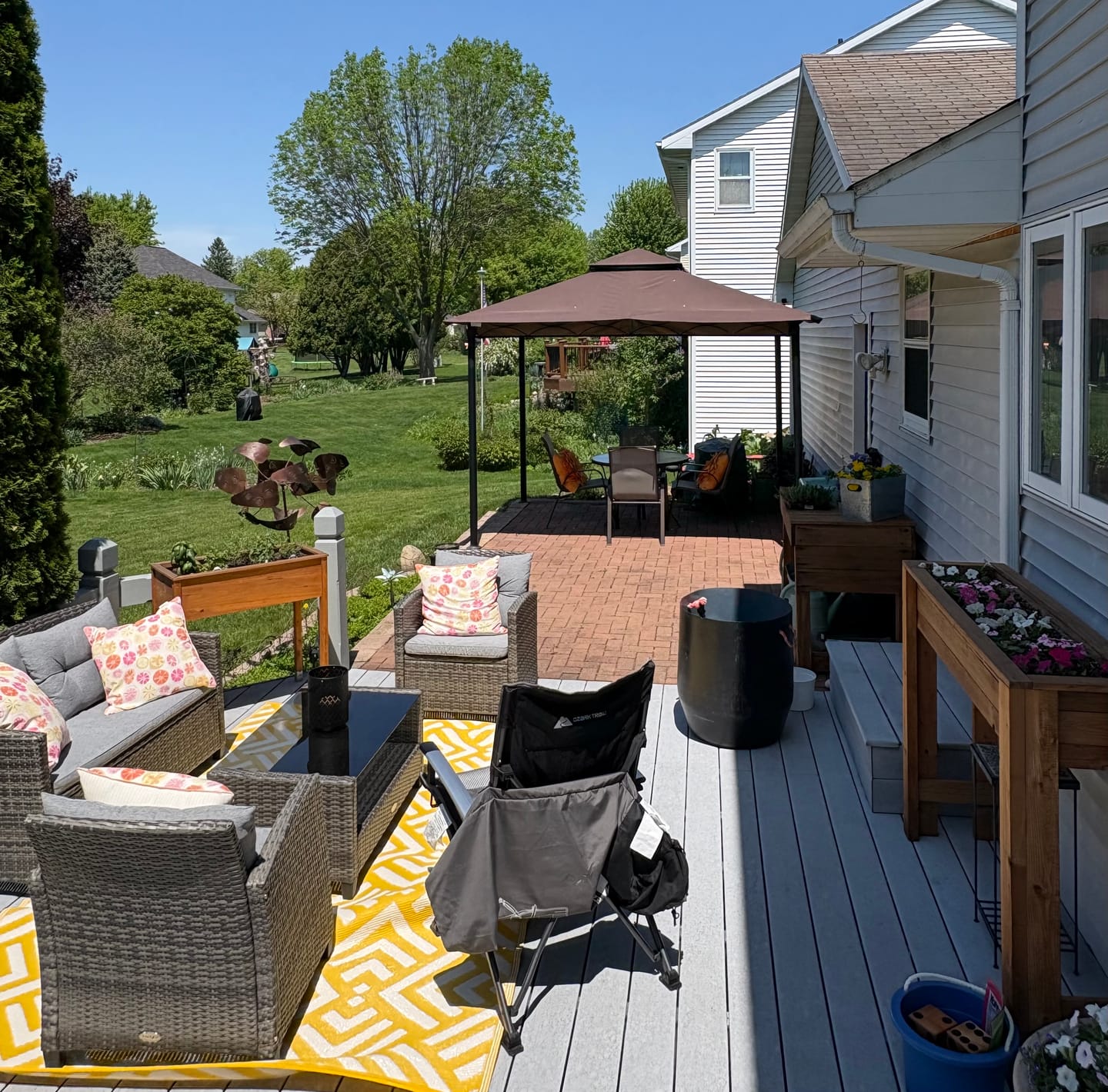 Customer photo review of Shade N' Shelters 9' x 11' Gazebo - Main Canopy + Roof Vent Canopy