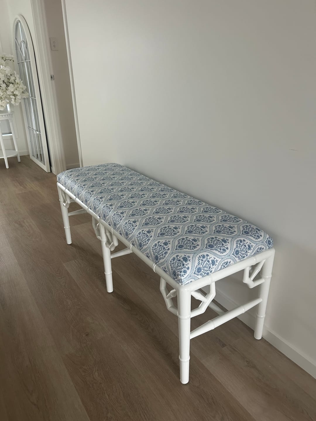 Customer photo review of Blue Willow Trellis Table Cloth