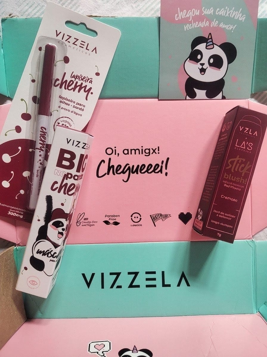 Customer photo review of Máscara para Cílios Big No Panda Cherry - Bordô