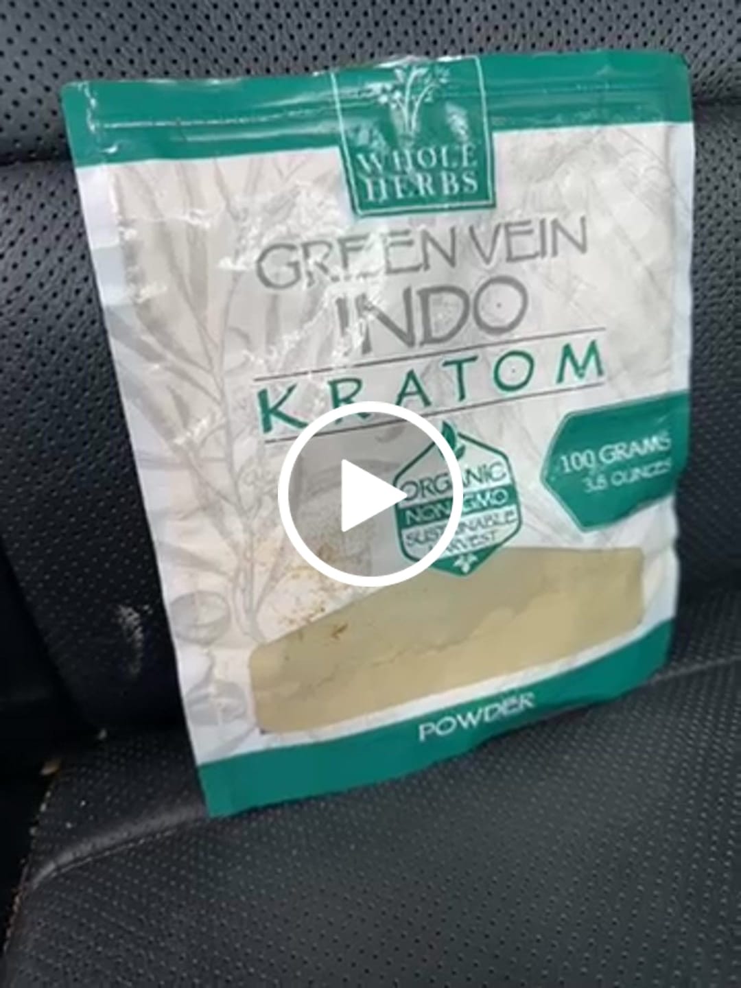 Customer video review of Whole Herbs Green Vein Indo Kratom Powder
