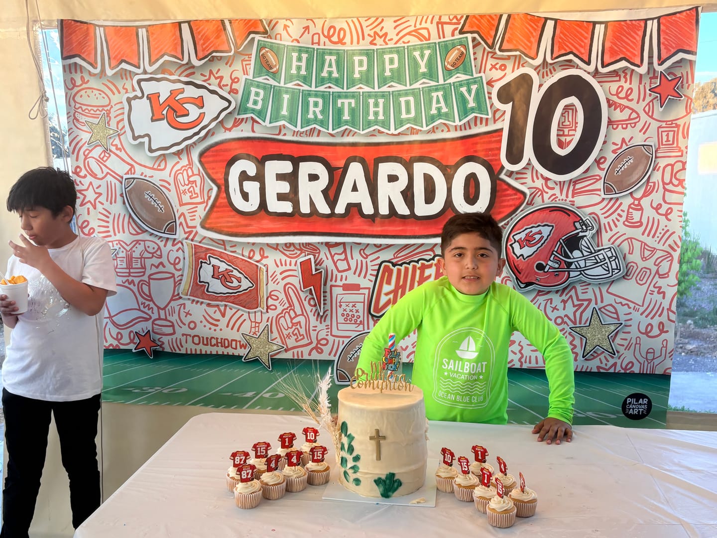 Customer photo review of Letrero para Decoración de Fiesta de Football Americano