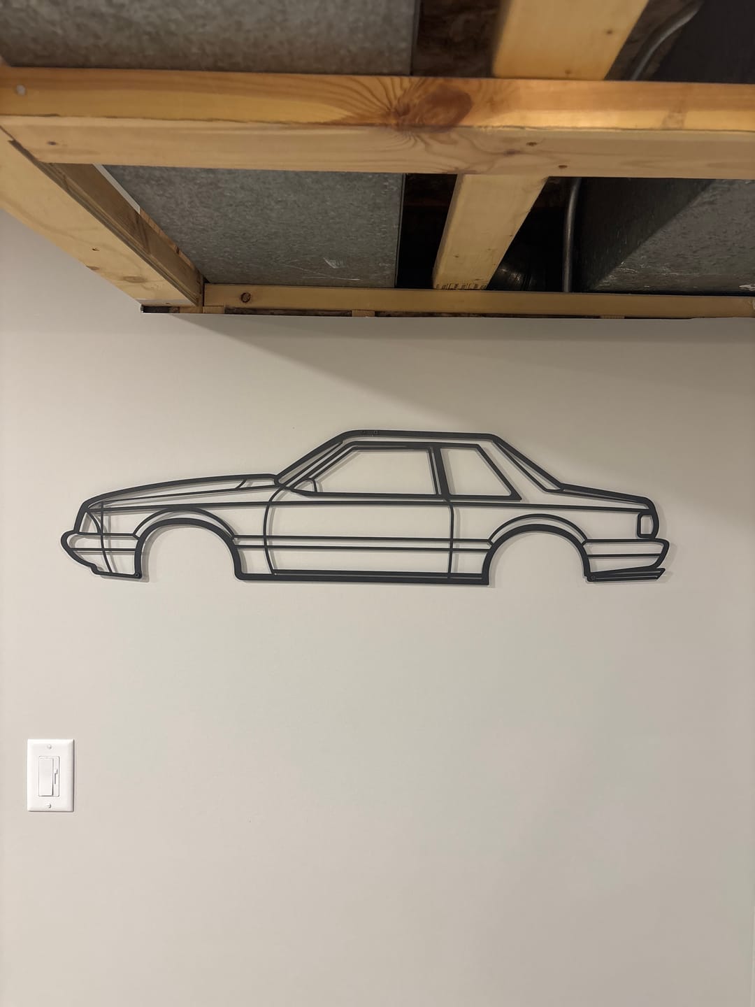 Customer photo review of 1989 Mustang Foxbody Metal Car Wall Art - MT0225