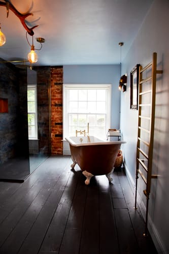 Customer photo review of Nuie 1400mm Wetroom Screen With Support Bar - Brushed Brass