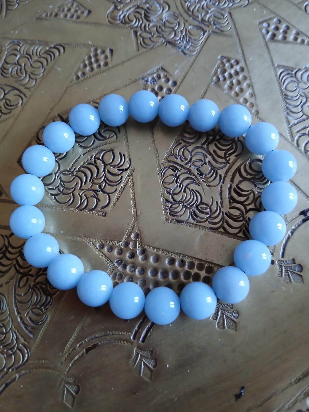 Customer photo review of Bracelet Angélite 8mm