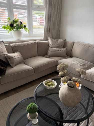 Customer photo review of Cleo Textured Faux Leather Laced Throw Pillowcase